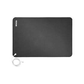 Grounding Mat, 24 x 16 in Anti-Slip PU Leather Earthing Mat, with 15 Feet Grounding Cord, Grounding Pad for Feet, Boost Energy, Improve Sleep