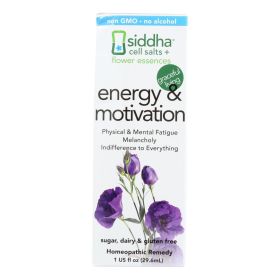 Siddha Cell Salts + Flower Essentials Energy & Motivation - 1 Each - 1 Fz